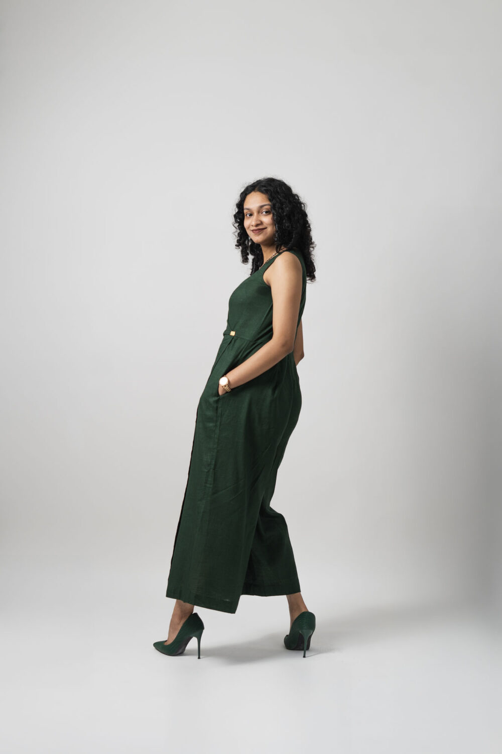 Jumpsuit 	Bottle Green - Image 2