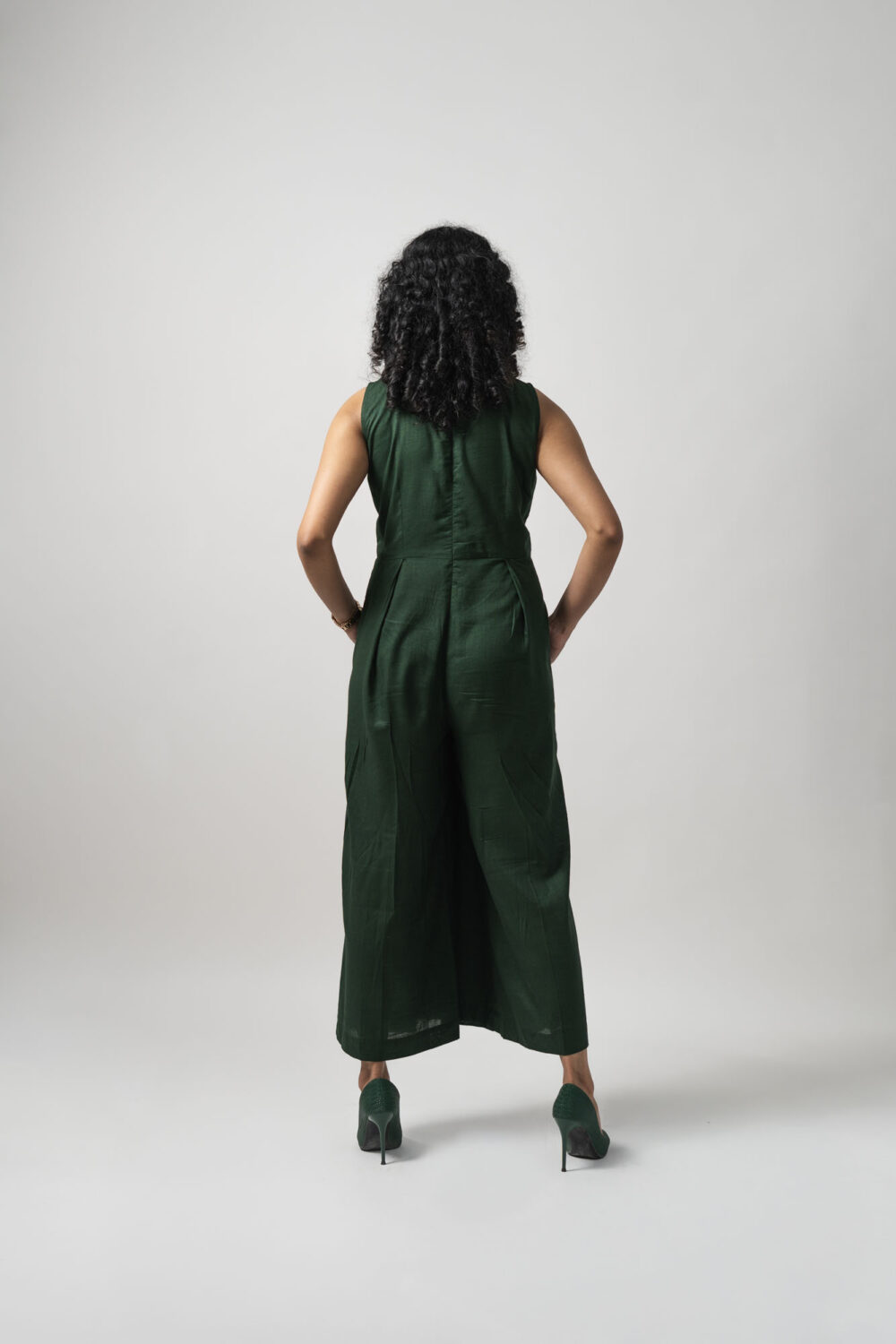 Jumpsuit 	Bottle Green - Image 4