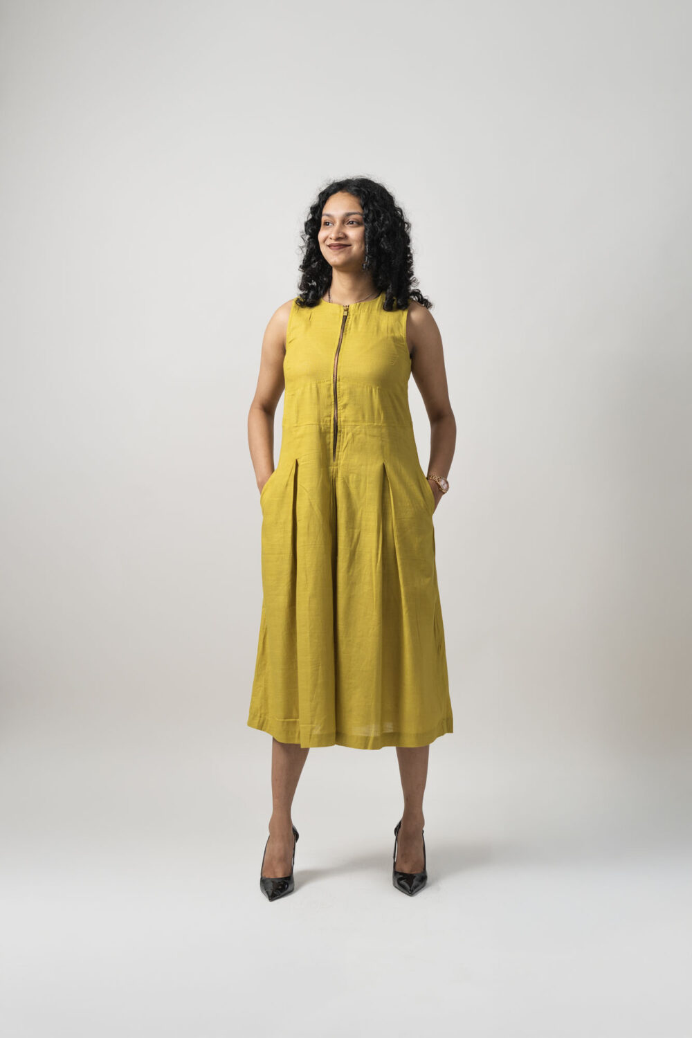 Zip Dress	Yellow