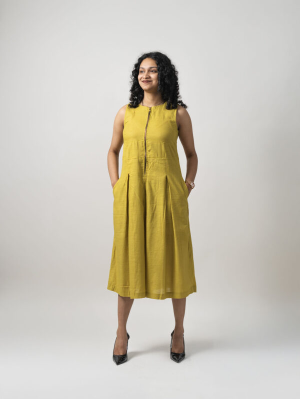 Zip Dress	Yellow - M