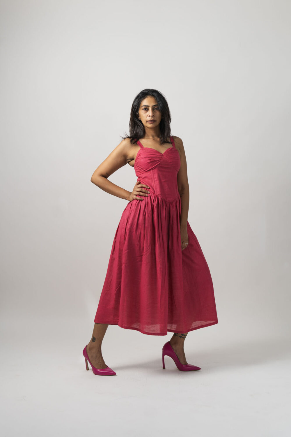 Corset Dress Hot Pink - Image 9