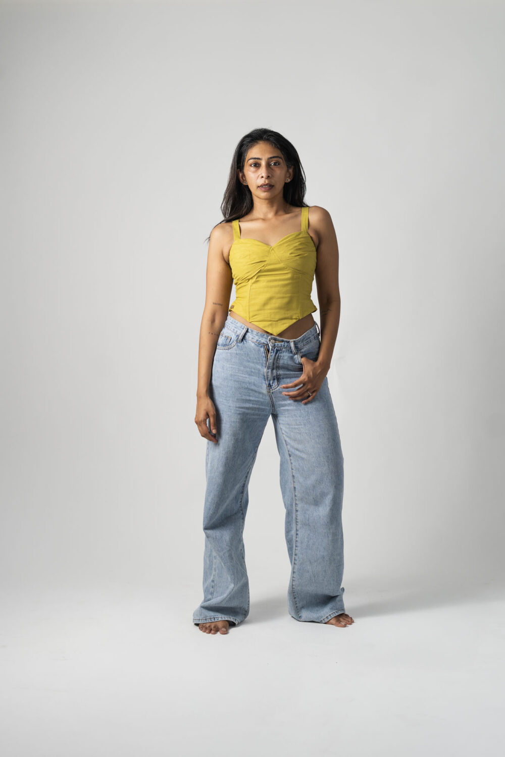 Corset Top Yellow
